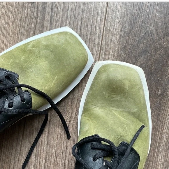 John Fluevog Future Angels Green Baldwin Derby Shoes | M7 - Picture 6 of 12